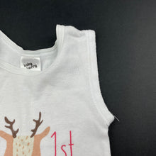 Load image into Gallery viewer, unisex Baby Berry, cotton Christmas singlet top, GUC, size 00,  