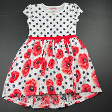 Load image into Gallery viewer, Girls Flapdoodles, lined floral party dress, GUC, size 6, L: 55cm at front
