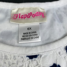 Load image into Gallery viewer, Girls Flapdoodles, lined floral party dress, GUC, size 6, L: 55cm at front