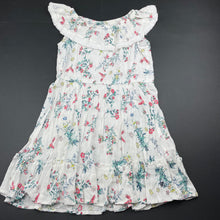 Load image into Gallery viewer, Girls Lee Cooper, lightweight crinkle floral dress, FUC, size 6, L: 58cm