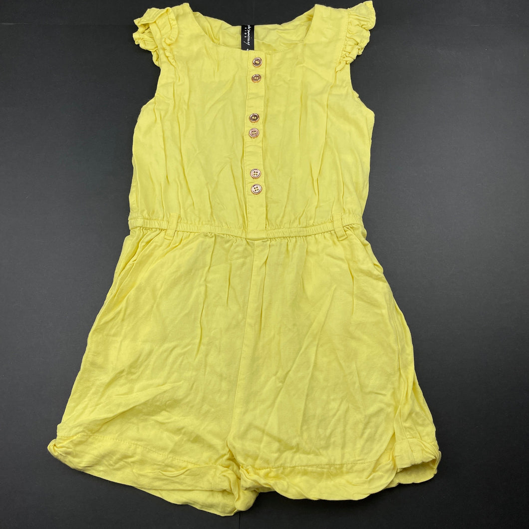 Girls Peter Morrissey, yellow summer playsuit, GUC, size 6,  