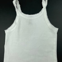 Load image into Gallery viewer, Girls Bonds, white cotton singlet top, GUC, size 6,  