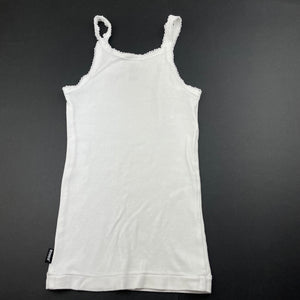 Girls Bonds, white cotton singlet top, GUC, size 6,  