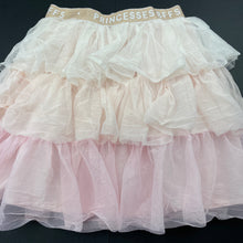 Load image into Gallery viewer, Girls Disney, Princess, cotton lined tulle skirt, elasticated, L: 37cm, GUC, size 7,  