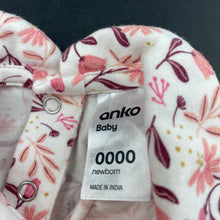 Load image into Gallery viewer, Girls Anko, floral stretchy bodysuit / romper, GUC, size 0000,  