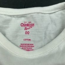 Load image into Gallery viewer, Girls Osh Kosh, white cotton long sleeve top, feather, GUC, size 00,  