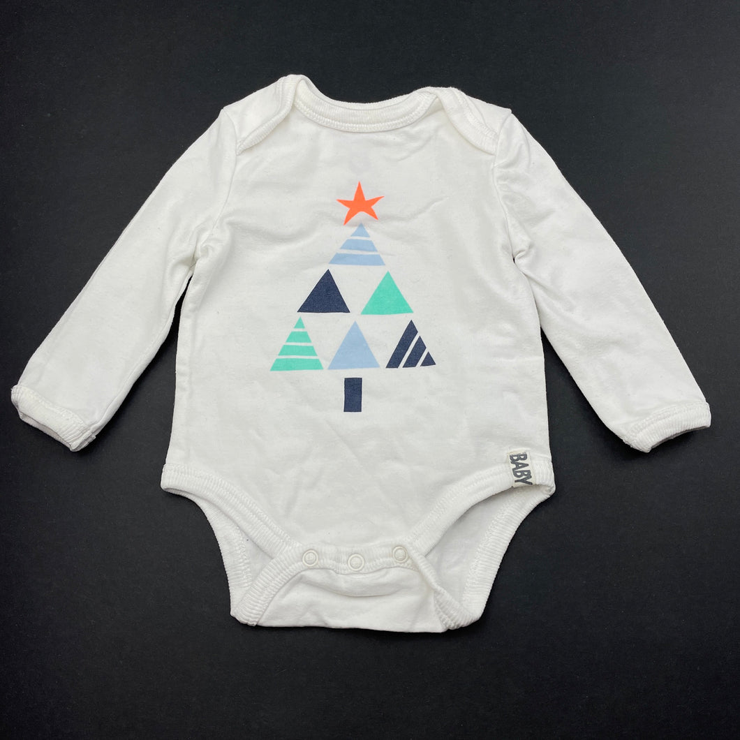 unisex Cotton On, Christmas bodysuit / romper, GUC, size 0000,  