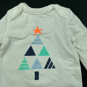 unisex Cotton On, Christmas bodysuit / romper, GUC, size 0000,  