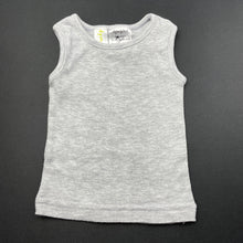 Load image into Gallery viewer, unisex Dymples, grey marle singlet top, GUC, size 0000,  