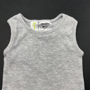 unisex Dymples, grey marle singlet top, GUC, size 0000,  