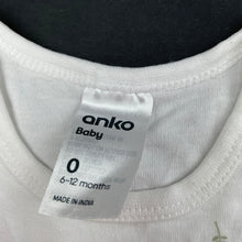 Load image into Gallery viewer, unisex Anko, soft cotton bodysuit / romper, GUC, size 0,  