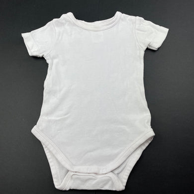 unisex Target, white cotton bodysuit / romper, FUC, size 00,  
