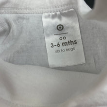 Load image into Gallery viewer, unisex Target, white cotton bodysuit / romper, FUC, size 00,  