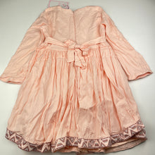 Load image into Gallery viewer, Girls Pumpkin Patch, cotton lined emmbroidered long sleeve dress, NEW, size 6, L: 61cm
