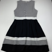 Load image into Gallery viewer, Girls Target, lined black &amp; white party dress, FUC, size 9, L: 70cm