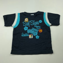 Load image into Gallery viewer, Boys H&amp;T, navy cotton t-shirt / top, surf, GUC, size 1,  