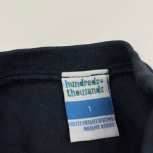 Load image into Gallery viewer, Boys H&amp;T, navy cotton t-shirt / top, surf, GUC, size 1,  