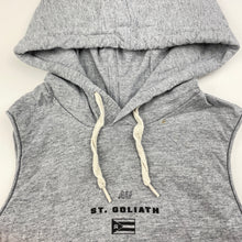 Load image into Gallery viewer, Boys St Goliath, grey marle sleeveless hooded top, FUC, size 4,  