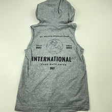 Load image into Gallery viewer, Boys St Goliath, grey marle sleeveless hooded top, FUC, size 4,  