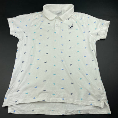 Boys Nautica, cotton polo shirt top, marks on front, FUC, size 12-13,  