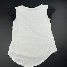 Load image into Gallery viewer, Girls H&amp;M, black &amp; white cotton t-shirt / top, EUC, size 9-10,  
