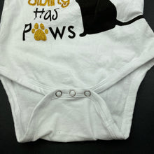 Load image into Gallery viewer, Girls white, cotton bodysuit / romper, dog, GUC, size 0,  