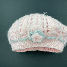 Load image into Gallery viewer, Girls Pumpkin Patch, pink crochet beret hat, circum: 50-53cm, FUC, size 2-3,  