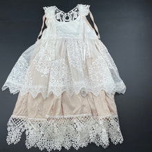 Load image into Gallery viewer, Girls Dollcake, vintage inspired lined lace party dress, very light marks on chest, FUC, size 5, L: 64cm