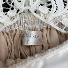 Load image into Gallery viewer, Girls Dollcake, vintage inspired lined lace party dress, very light marks on chest, FUC, size 5, L: 64cm