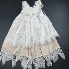 Load image into Gallery viewer, Girls Dollcake, vintage inspired lined lace party dress, very light marks on chest, FUC, size 5, L: 64cm