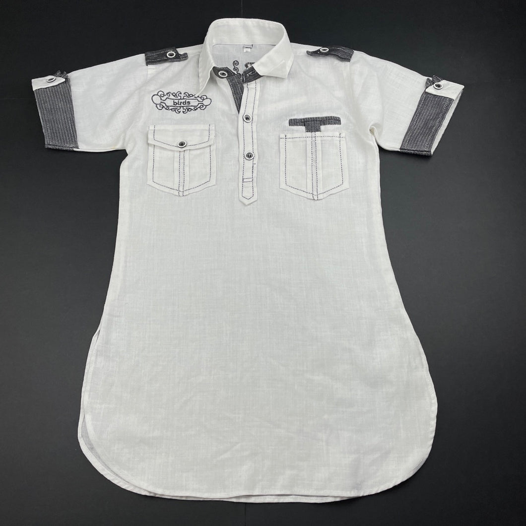 Boys lightweight, tunic top, L: 60cm, FUC, size 5,  