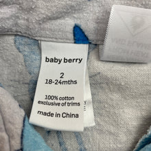 Load image into Gallery viewer, Boys Baby Berry, flannel cotton pyjama top, FUC, size 2,  