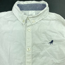 Load image into Gallery viewer, Boys Target, white cotton long sleeve shirt, dinosaur, GUC, size 5,  
