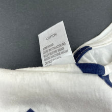 Load image into Gallery viewer, Girls Brilliant Basics, white &amp; navy cotton casual dress, GUC, size 5, L: 53cm