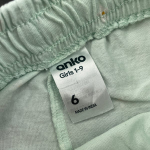 Girls Anko, floral cotton shorts, elasticated, GUC, size 6,  