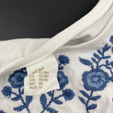Load image into Gallery viewer, Girls H&amp;M, embroidered cotton casual dress, FUC, size 1, L: 43cm