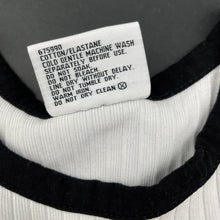 Load image into Gallery viewer, Girls Mango, white &amp; black ribbed top, GUC, size 12,  