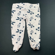 Load image into Gallery viewer, Girls Tiny Little Wonders, cotton footed leggings / bottoms, GUC, size 000,  