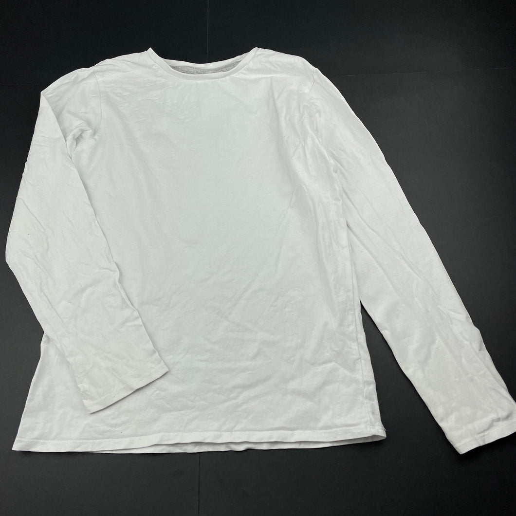 Boys Next, white cotton long sleeve t-shirt / top, FUC, size 10,  