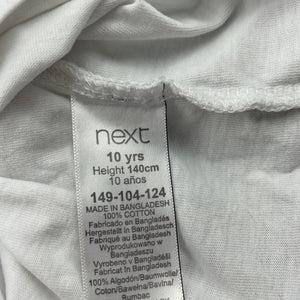 Boys Next, white cotton long sleeve t-shirt / top, FUC, size 10,  