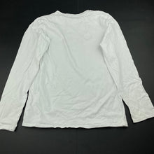 Load image into Gallery viewer, Boys Next, white cotton long sleeve t-shirt / top, FUC, size 10,  
