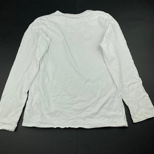 Boys Next, white cotton long sleeve t-shirt / top, FUC, size 10,  