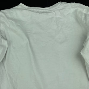 Boys Next, white cotton long sleeve t-shirt / top, FUC, size 10,  