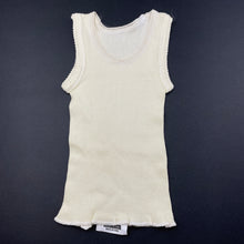 Load image into Gallery viewer, unisex Baby Steps, yellow ribbed cotton singlet top, GUC, size 0000,  