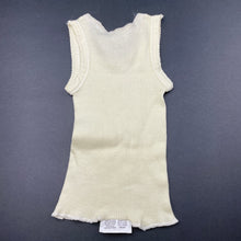 Load image into Gallery viewer, unisex Baby Steps, yellow ribbed cotton singlet top, GUC, size 0000,  