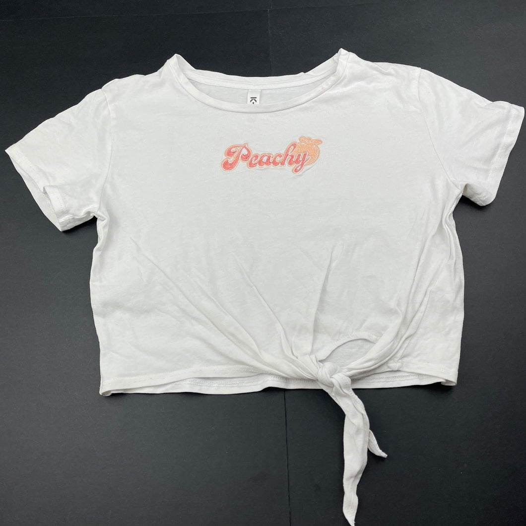 Girls KID, cotton tie front t-shirt / top, GUC, size 8,  