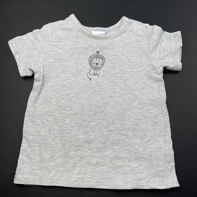 Boys Target, grey marle t-shirt / top, lion, FUC, size 0,  