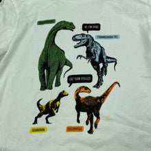 Load image into Gallery viewer, Boys Target, cotton long sleeve to, dinosaurs, marks on front, FUC, size 6,  