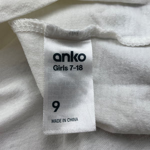 Girls Anko, cotton Christmas t-shirt / top, FUC, size 9,  