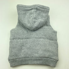 Load image into Gallery viewer, Boys Target, lined wadded knitted cotton hooded vest/sweater, GUC, size 0,  